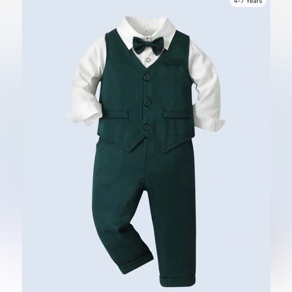 Boys Green Suit